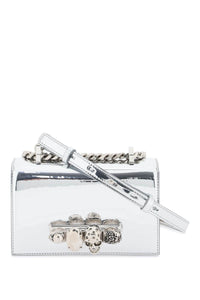 mini jewelled satchel bag 653134 1LYEE SILVER