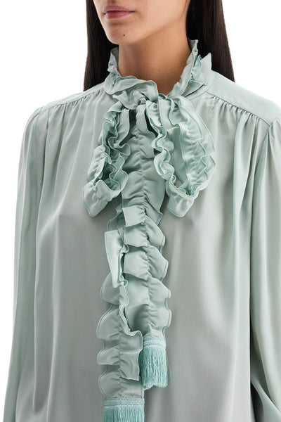 VALENTINO GARAVANI silk blouse with bow detail 6B3A | Italystation.com - Shop Now at italystation.com