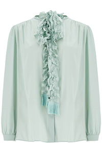 VALENTINO GARAVANI silk blouse with bow detail 6B3A | Italystation.com - Shop Now at italystation.com