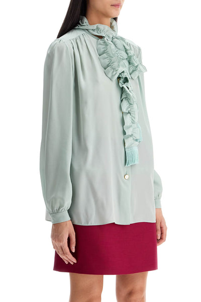 VALENTINO GARAVANI silk blouse with bow detail 6B3A | Italystation.com - Shop Now at italystation.com