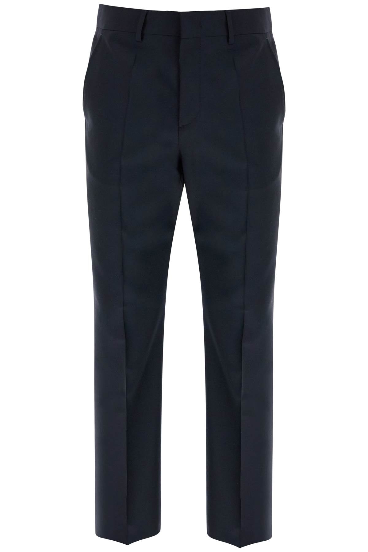 dark blue wool elegant pants regular fit with pleats 6V3RBK7525S BLU SCURO | Italystation.com