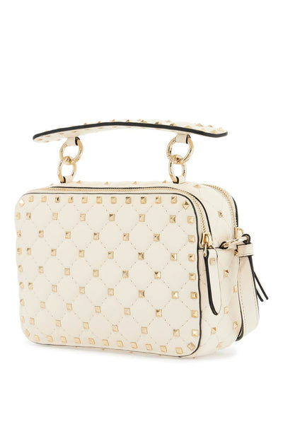 ivory quilted leather crossbody bag with studs 6W2B0Q94NAP LIGHT IVORY