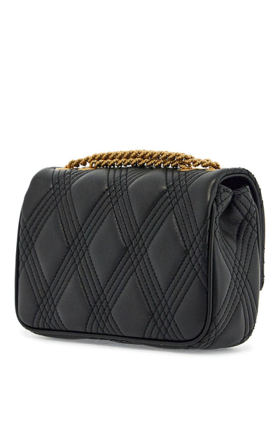 small black quilted shoulder bag with gold chain 6W2B0R08XCA NERO