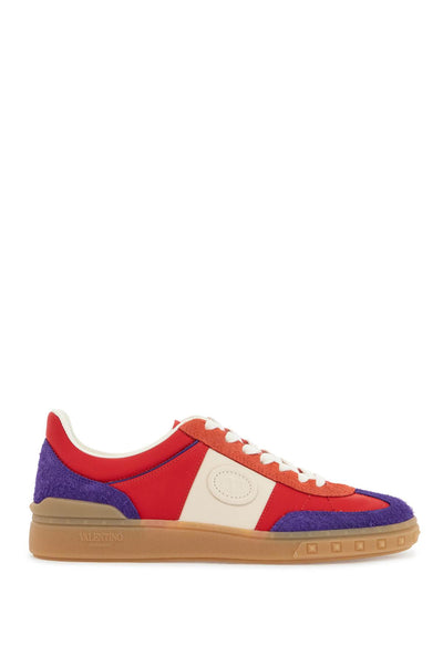 purple women's sneakers in polyester and suede 6W2S0IL9MBM EL.VIOLET-GERBE/ROUGE P/GLACE-E.VIO/GL/A