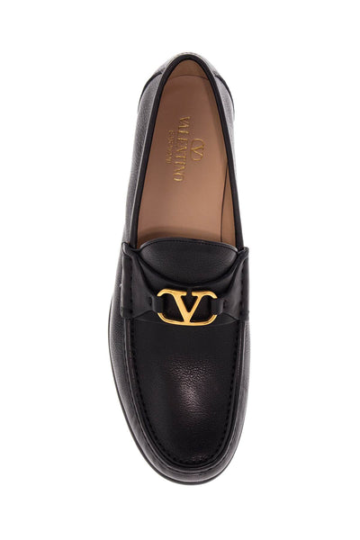 VALENTINO GARAVANI vlogo signature leather moccas 6 | Italystation.com - Shop Now at italystation.com