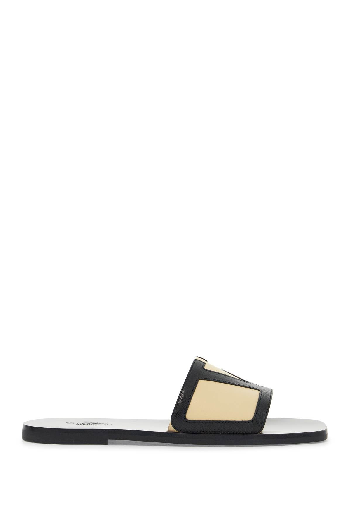VALENTINO GARAVANI men's black and beige goat leath | Italystation.com - Shop Now at italystation.com