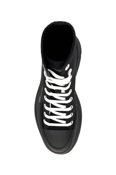 Alexander mcqueen 花紋光滑靴子 705659 W4MV2 黑色