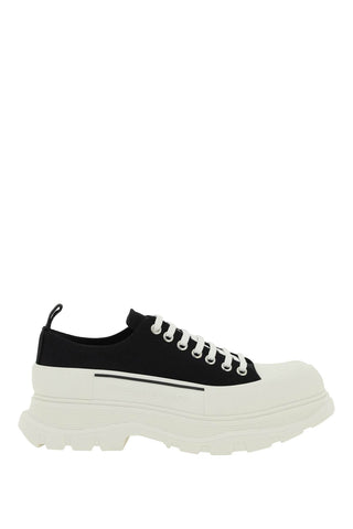 Alexander mcqueen tread slick sneakers 697072 W4MV2 BLACK WHITE