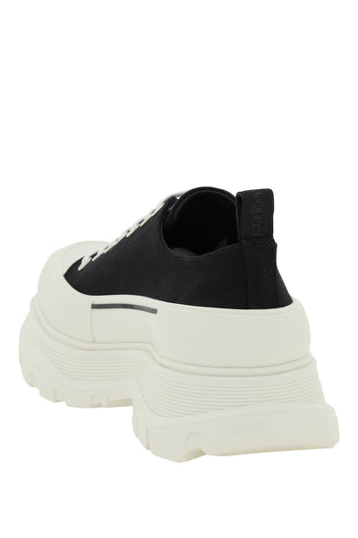 Alexander mcqueen tread slick sneakers 697072 W4MV2 BLACK WHITE