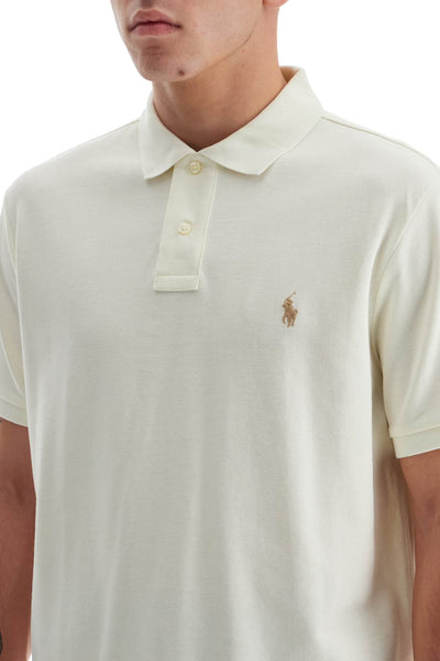 polo shirt with embroidered pony 710680784372 PARCHMENT CREAM/C8634