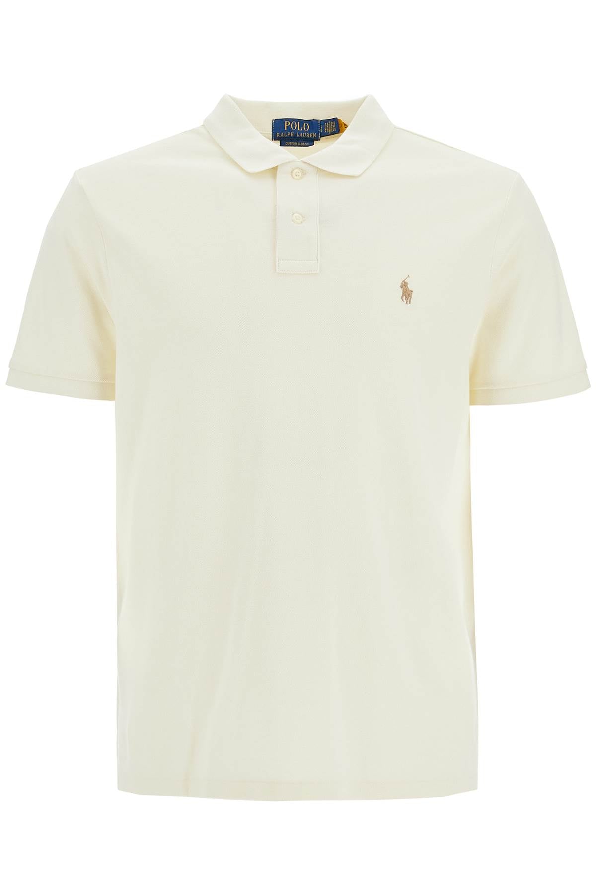 polo shirt with embroidered pony 710680784372 PARCHMENT CREAM/C8634