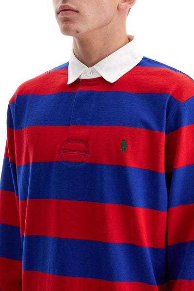 long-sleeved striped polo shirt for 710717116048 RL 2000 RED/CLASSIC AZURE