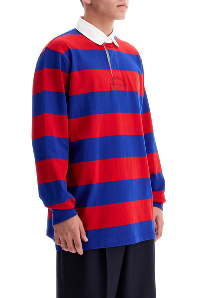 long-sleeved striped polo shirt for 710717116048 RL 2000 RED/CLASSIC AZURE