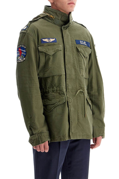 spigata military jacket 710722923003 OLIVE MOUNTAIN W/ PATCHES