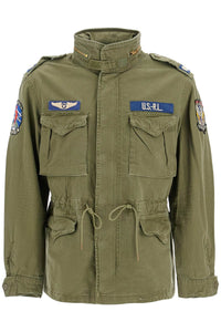 spigata military jacket 710722923003 OLIVE MOUNTAIN W/ PATCHES