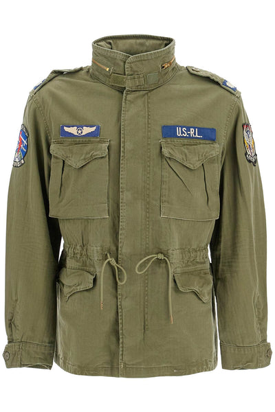 spigata military jacket 710722923003 OLIVE MOUNTAIN W/ PATCHES