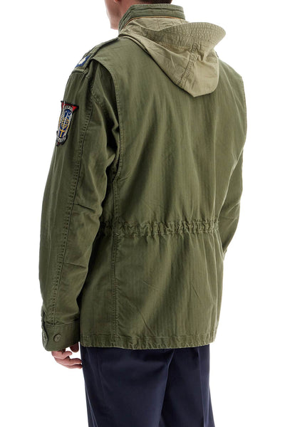 spigata military jacket 710722923003 OLIVE MOUNTAIN W/ PATCHES