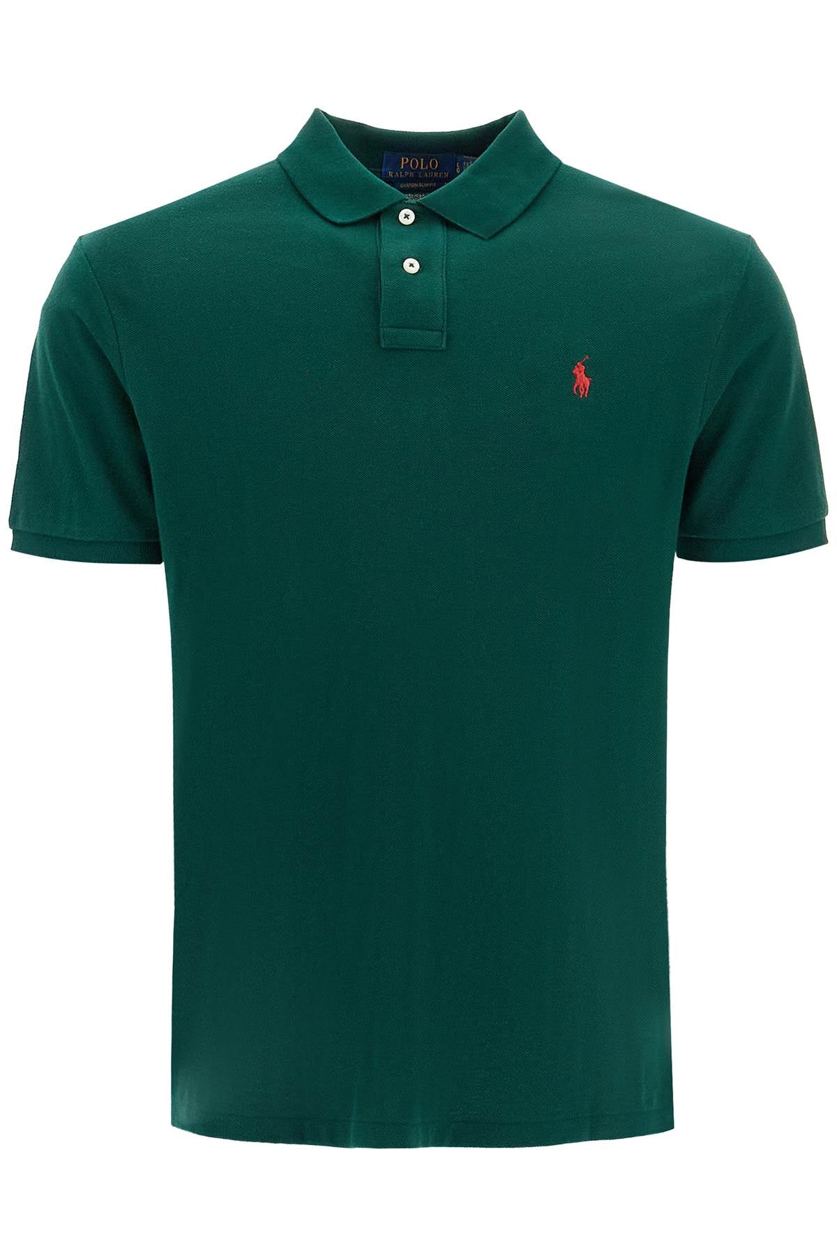 custom slim fit short sleeve polo shirt 710782592015 COLLEGE GREEN/C3961