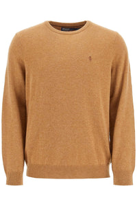 wool pullover with pony embroidery 710876714012 LATTE BROWN HEATHER