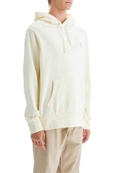 hooded sweatshirt with embroidered pony 710916690003 CLUBHOUSE CREAM