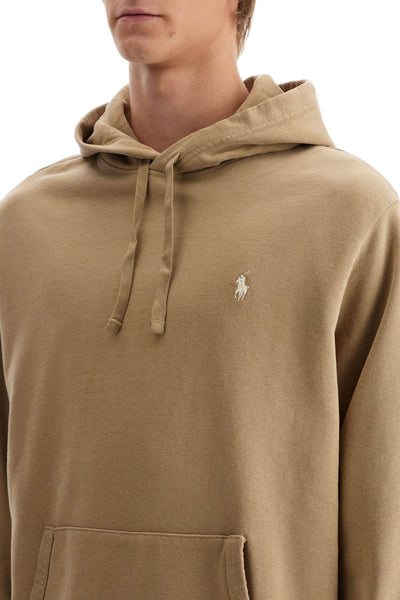 hooded sweatshirt with embroidered pony 710916690020 DESERT KHAKI