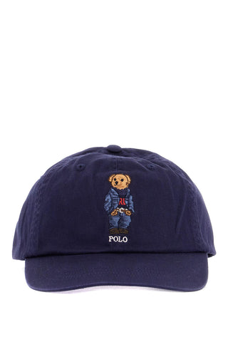 navy blue cotton hat with bear embroidery 710917437002 NEWPORT NAVY