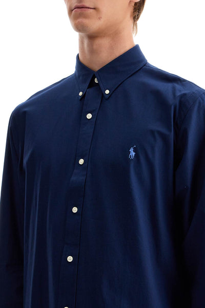 custom fit cotton stretch shirt 710928255001 NEWPORT NAVY