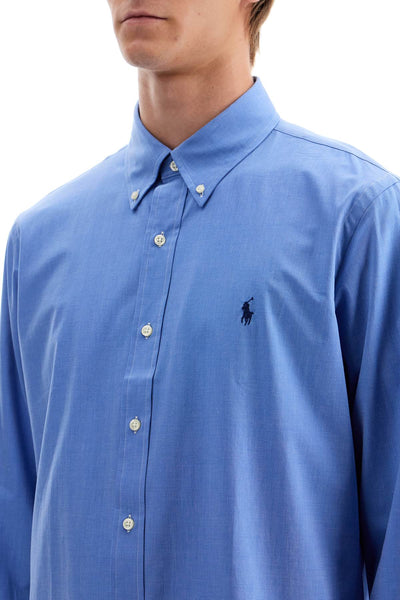 custom fit cotton stretch shirt 710928255003 2865 BLUE END ON END