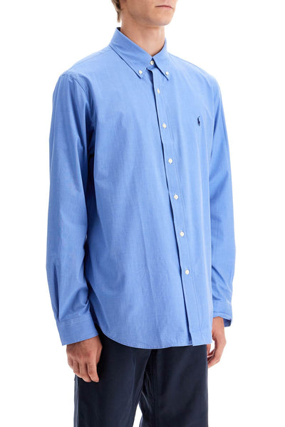 custom fit cotton stretch shirt 710928255003 2865 BLUE END ON END