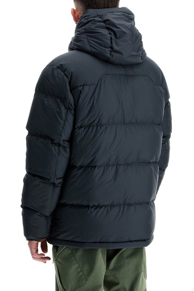 ripstop down jacket with hood 710940237001 POLO BLACK