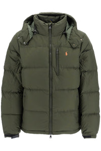 ripstop down jacket with hood 710940237003 COMPANY OLIVE