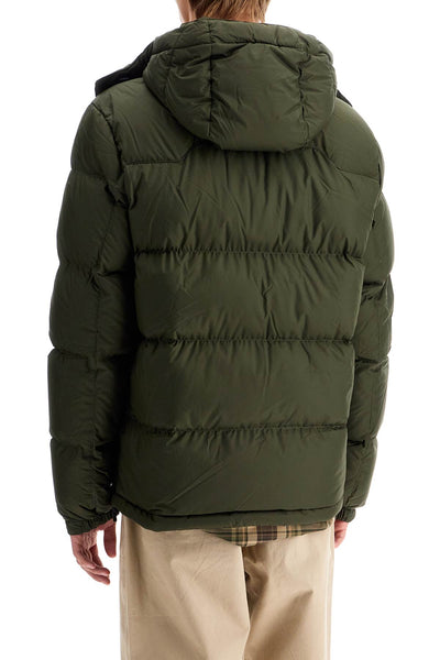 ripstop down jacket with hood 710940237003 COMPANY OLIVE