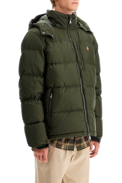 ripstop down jacket with hood 710940237003 COMPANY OLIVE