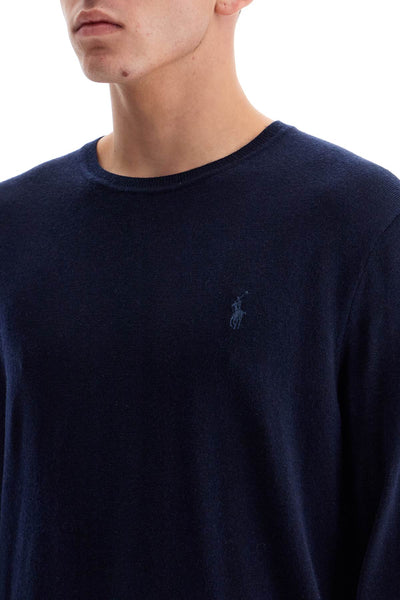 crewneck pullover with embroidered 710946143001 HUNTER NAVY