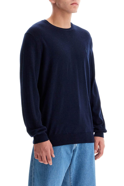 crewneck pullover with embroidered 710946143001 HUNTER NAVY