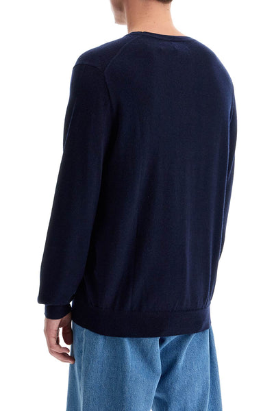 crewneck pullover with embroidered 710946143001 HUNTER NAVY