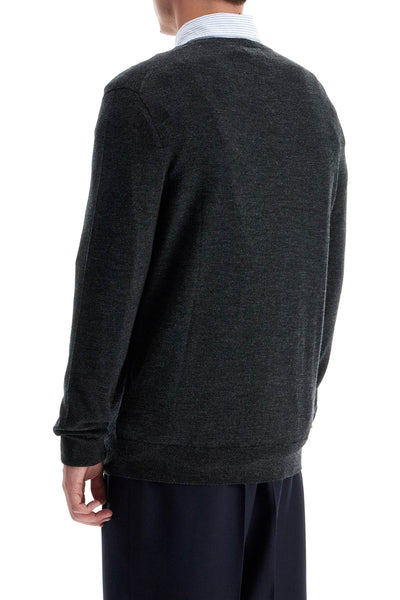 crewneck pullover with embroidered 710946143003 DARK GRANITE HTHR