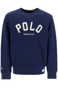 crewneck sweatshirt with letter 710952041001 CRUISE NAVY