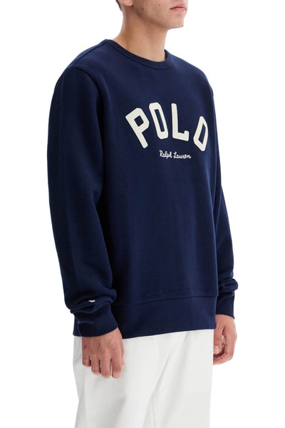 crewneck sweatshirt with letter 710952041001 CRUISE NAVY