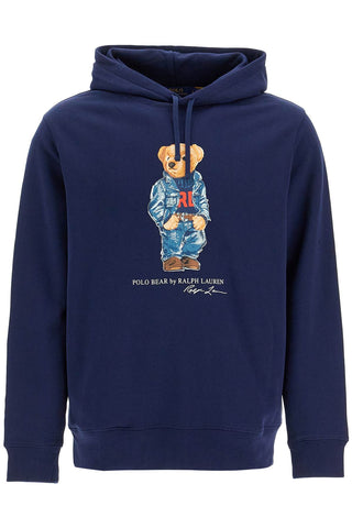 polo bear hooded sweatshirt 710953719002 F24 CRUISE NAVY DENIM BEAR