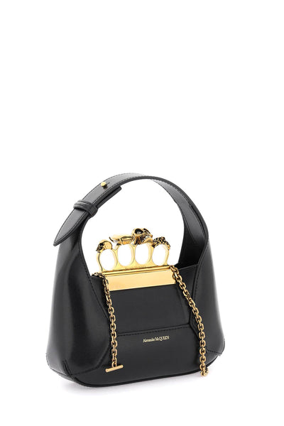 Alexander mcqueen the jewelled hobo mini bag 731136 DYTAA BLACK