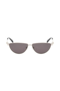 Alexander mcqueen "skull detail sunglasses with sun protection 781205 I3330 SILVER SILVER SMOKE