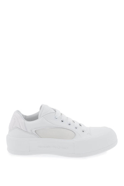 Alexander mcqueen deck plimsoll sneakers 781556 W4WM8 WHITE WHITE