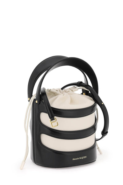 Alexander mcqueen bucket bag by
 
 the rise bucket bag 787126 1VPHG BLACK SOFT IVORY