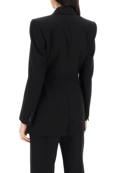 Alexander mcqueen fitted jacket with bustier details 787572 QJAAC BLACK
