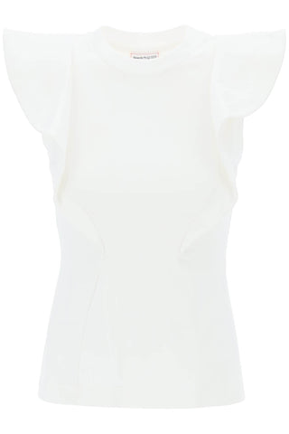 Alexander mcqueen sleeveless t-shirt 788921 QLAA6 OPTICALWHITE