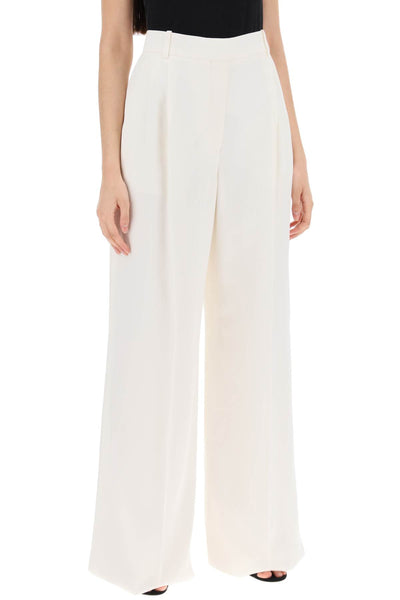 double pleated palazzo pants with 790676 QEAFI IVORY