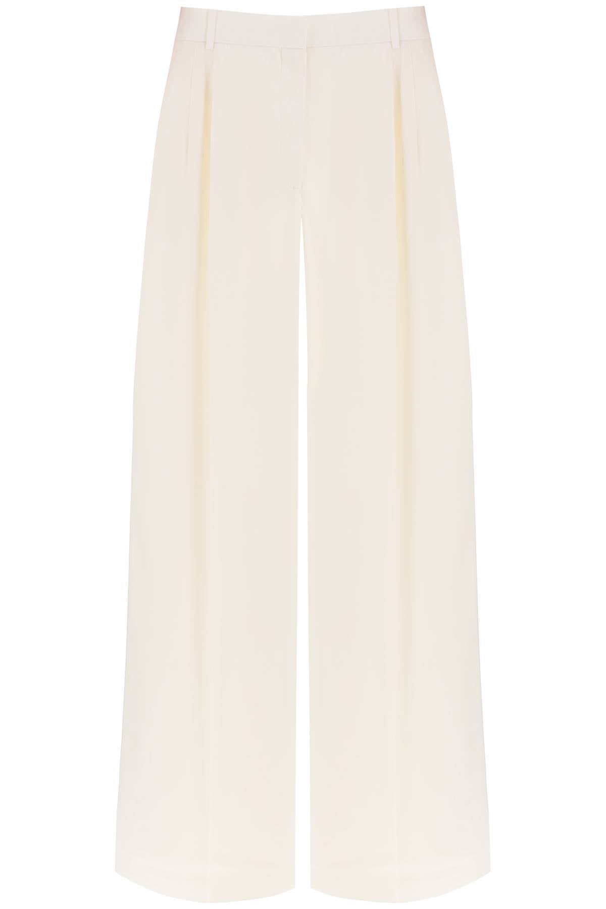 double pleated palazzo pants with 790676 QEAFI IVORY