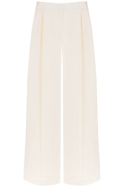 double pleated palazzo pants with 790676 QEAFI IVORY