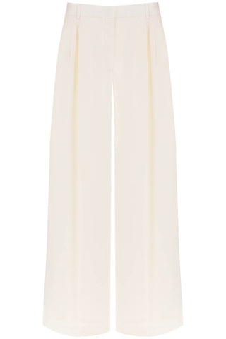 Alexander mcqueen double pleated palazzo pants with 790676 QEAFI IVORY